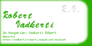 robert vadkerti business card