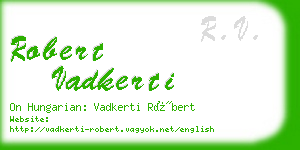 robert vadkerti business card